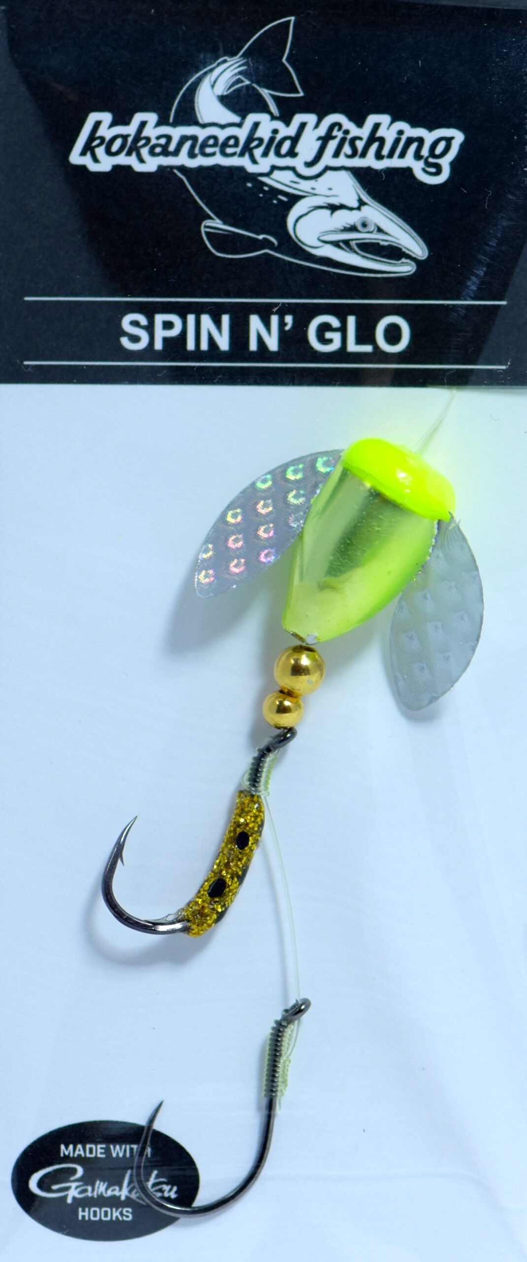Spin N Glo – Metallic Chartreuse #33 - Kokaneekid Fishing